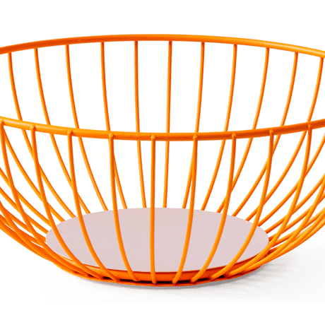 "OCTAEVO" Iris Wire Basket Large - orange/pink -