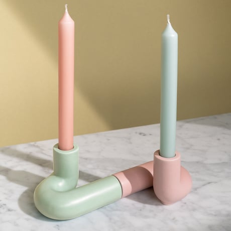 "OCTAEVO" Templo Candle Holder - light mint  -
