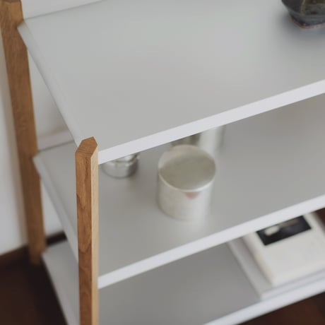 “Fulcrum" Baguette shelf - 6shelves - silver 「3段×2列」