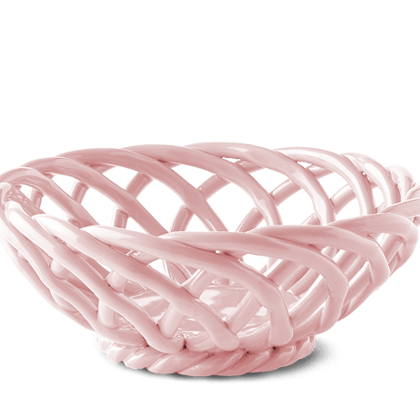 "OCTAEVO" Sicilia Ceramic Basket Small - pink -