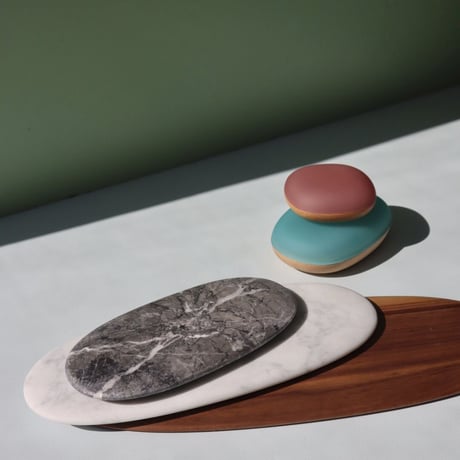 "Somini Studio" D.PLATE M size - white marble -