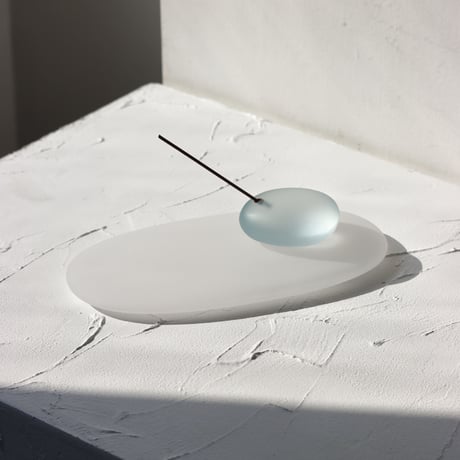 "Somini Studio" SEA STONE  incense holder - aquamarine -