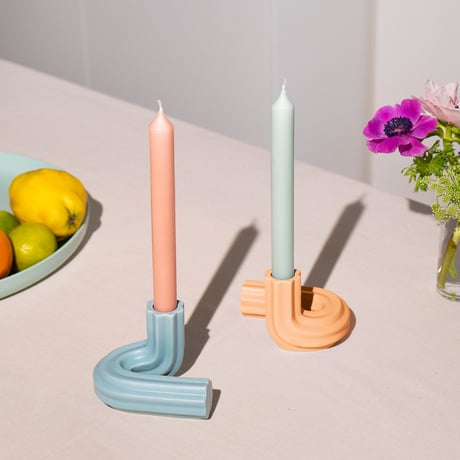"OCTAEVO" Templo Candle Holder - light blue  -