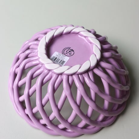 "OCTAEVO" Sicilia Ceramic Basket Large - lilac -