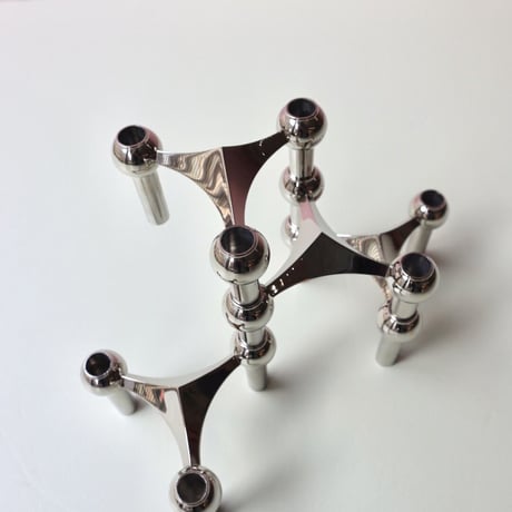 "STOFF NAGEL" Candle holder - chrome -