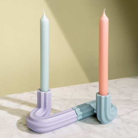 "OCTAEVO" Templo Candle Holder - light blue  -