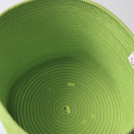 "UGLY RUGLY" MEDIUM LOOPY LID BASKET - GREEN -