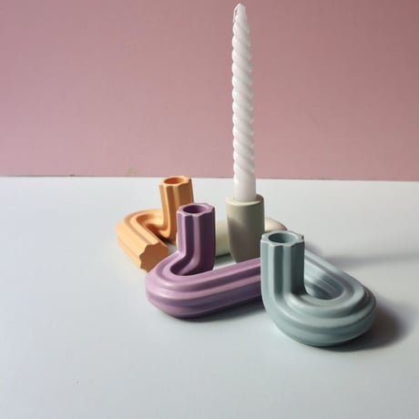 "OCTAEVO" Templo Candle Holder - tangerine  -