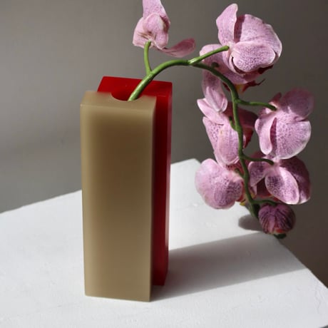 "dean toepfer" VASE VERSA  - red / taupe -