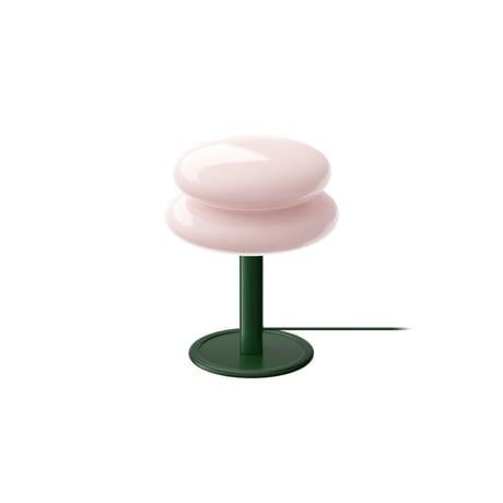 "ILKW." SNOWMAN 22 TABLE - PEACH & DEEP GREEN