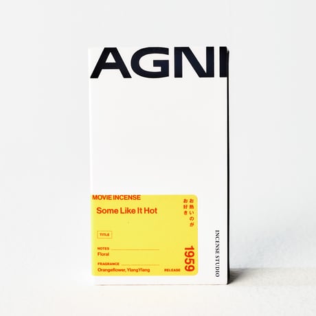" AGNI TOKYO " Incense - Some Like It Hot / お熱いのがお好き