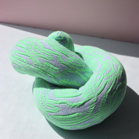 "Zebra Knits" MR WIGGLE - SkyBlue & Apple - (SMALL)