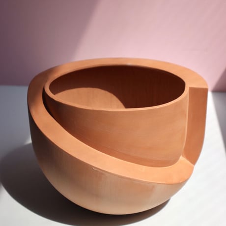 "Light&Ladder" VAYU ceramic tabletop planter - terracotta -