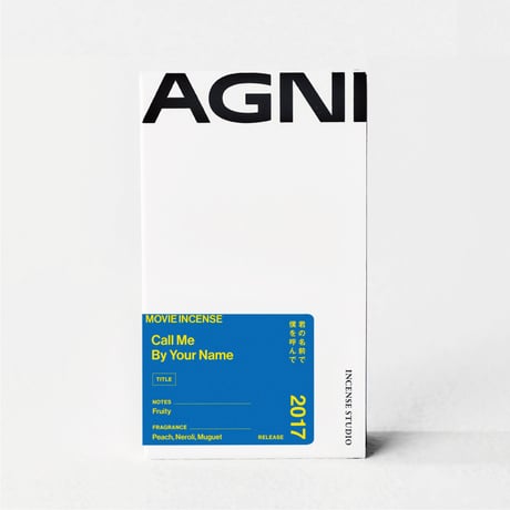 " AGNI TOKYO " Incense - Call Me By Your Name / 君の名前で僕を呼んで