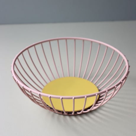 "OCTAEVO" Iris Wire Basket Small - pink/yellow -