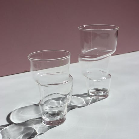 " Laurence Brabant " Decales Glass Tumblers - Large -