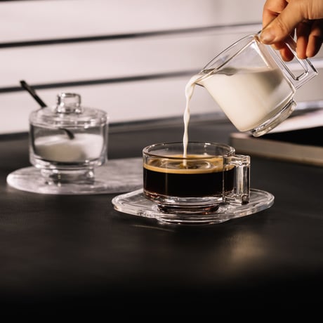 “ ARNO GLASS " cup ＆ saucer - clear