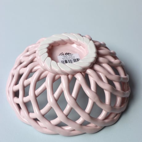 "OCTAEVO" Sicilia Ceramic Basket Small - pink -