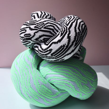 "Zebra Knits" MR WIGGLE - SkyBlue & Apple - (BIG)