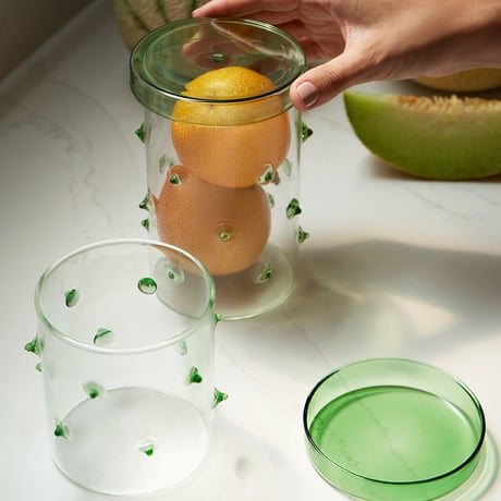 "OCTAEVO" Agave Glass Container Small