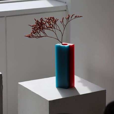 "dean toepfer" VASE VERSA  - teal / red -