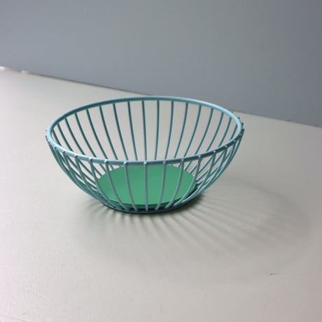 "OCTAEVO" Iris Wire Basket Small - light blue/green -