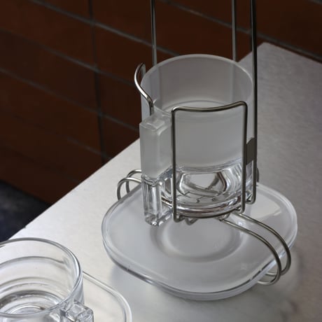 “ ARNO GLASS " cup ＆ saucer - clear