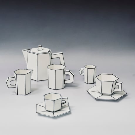 " SERAX " Carte Blanche - Tea pot white - black Carte Blanche
