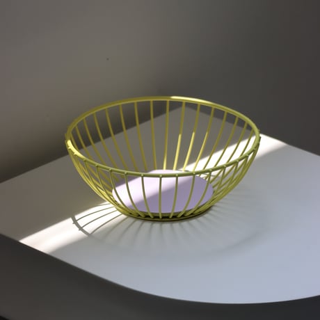 "OCTAEVO" Iris Wire Basket Small - yellow/lilac -