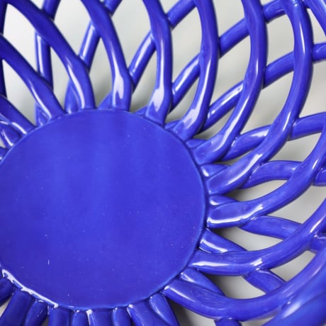 "OCTAEVO" Sicilia Ceramic Basket Large - dark blue -