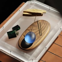 "Somini Studio" SEA STONE  incense holder - blue -