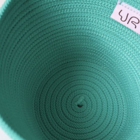 "UGLY RUGLY" SMALL LOOPY LID BASKET - TEAL -