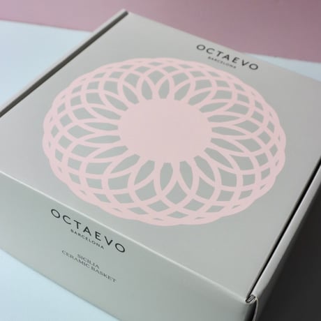 "OCTAEVO" Sicilia Ceramic Basket Small - pink -