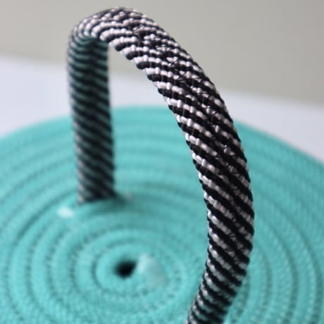 "UGLY RUGLY" SMALL LOOPY LID BASKET - TEAL -
