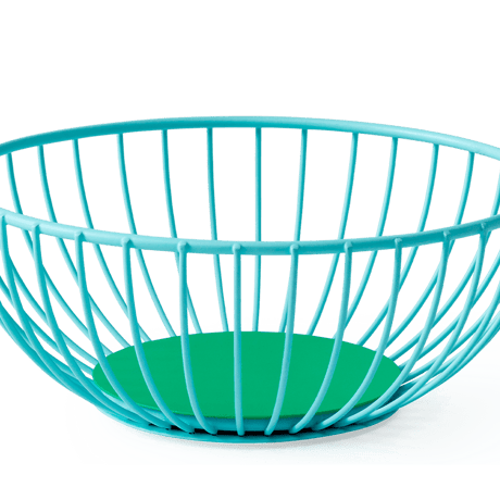 "OCTAEVO" Iris Wire Basket Small - light blue/green -