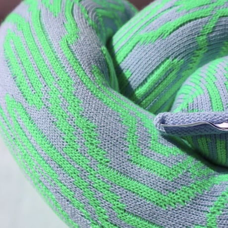 "Zebra Knits" MR WIGGLE - SkyBlue & Apple - (SMALL)