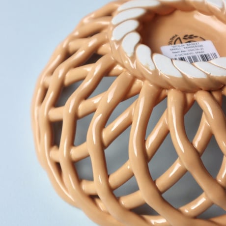"OCTAEVO" Sicilia Ceramic Basket Small - tangerine -