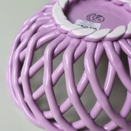"OCTAEVO" Sicilia Ceramic Basket Large - lilac -