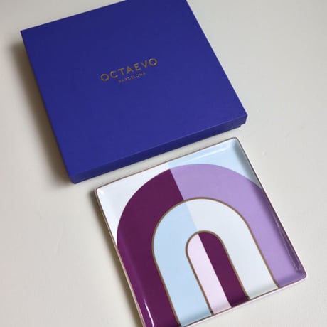 "OCTAEVO" Ceramic Tray - Riviera Arch purple  -