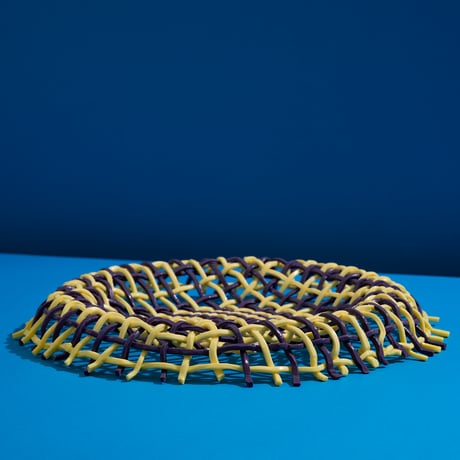 " Take 5 Rubber " Single Basket L - Yellow+Purple