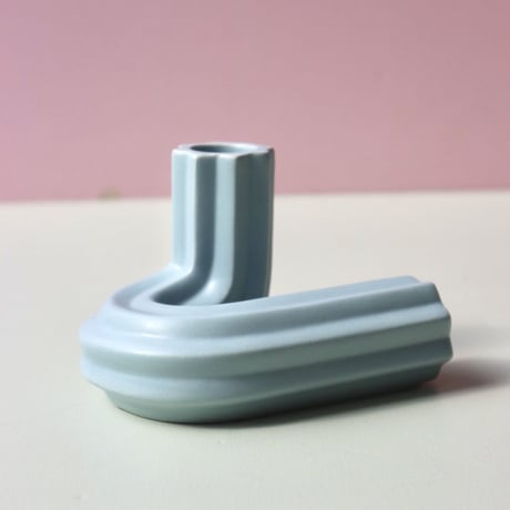 "OCTAEVO" Templo Candle Holder - light blue  -