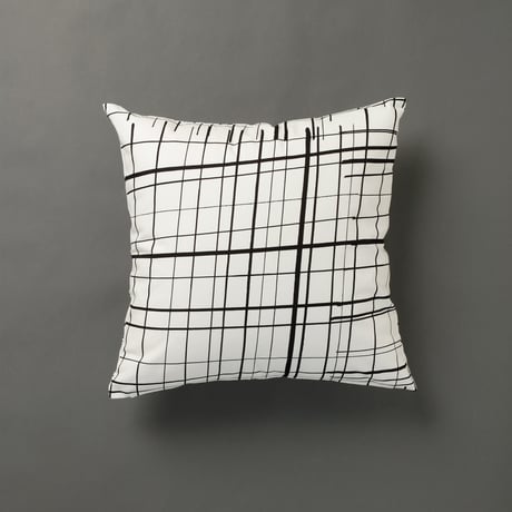 "ASENDADA" Cushion Cover - Plaid White
