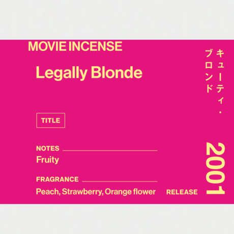 " AGNI TOKYO " Incense - Legally Blonde / キューティ・ブロンド