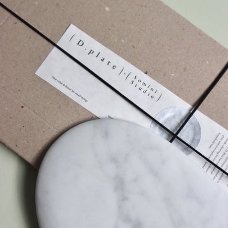 "Somini Studio" D.PLATE M size - white marble -