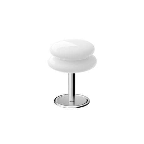 "ILKW." SNOWMAN 22 TABLE - WHITE & SILVER