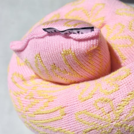 "Zebra Knits" LILY - Baby Pink & Lemon - (SMALL)