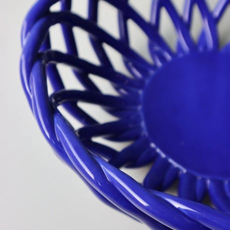 "OCTAEVO" Sicilia Ceramic Basket Large - dark blue -