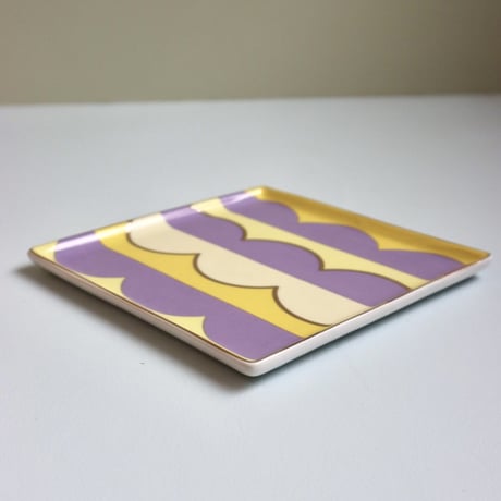 "OCTAEVO" Ceramic Tray - Riviera Wave yellow  -