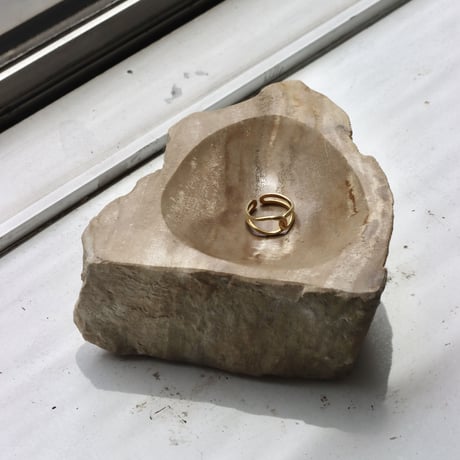" OAK ” Petrified Wood Accessory Tray - S #441