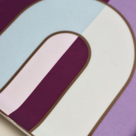 "OCTAEVO" Ceramic Tray - Riviera Arch purple  -